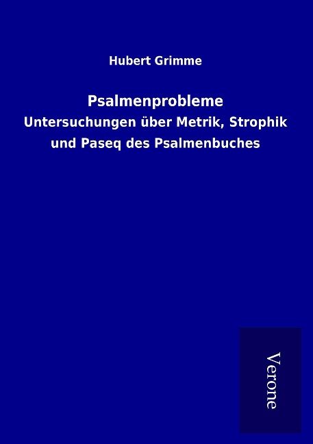 Psalmenprobleme - Hubert Grimme