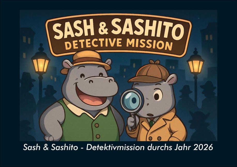 Sash & Sashito - Detektivmission durchs Jahr 2026 Fotokalender DIN A4 - Kevin Heber, Tobias Schmitt