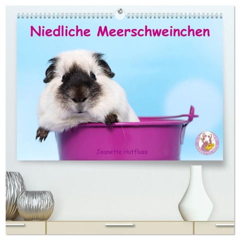 Niedliche Meerschweinchen (hochwertiger Premium Wandkalender 2024 DIN A2 quer), Kunstdruck in Hochglanz - Jeanette Hutfluss