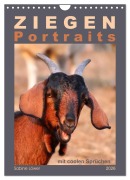Cover-Bild zum Titel 'Ziegenportraits (Wandkalender 2026 DIN A4 hoch), CALVENDO Monatskalender' von 'Sabine Löwer'