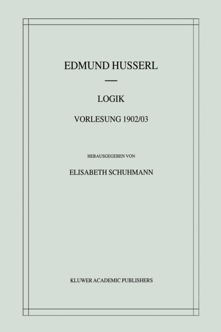 Logik - Edmund Husserl