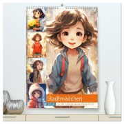 Cover-Bild zum Titel 'Stadtmädchen. Ein Jahr mit bezaubernder Manga-Kunst (hochwertiger Premium Wandkalender 2026 DIN A2 hoch), Kunstdruck in Hochglanz' von 'Rose Hurley'