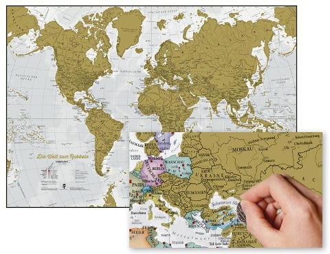 Die Welt zum Rubbeln. Scratch Map Deutsch - 
