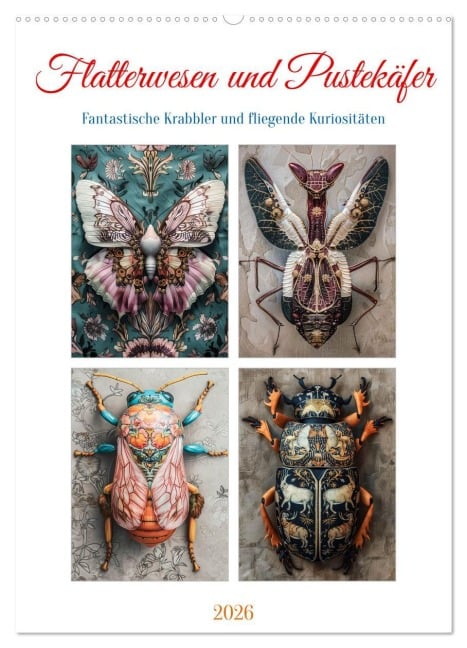 Flatterwesen und Pustekäfer (Wandkalender 2026 DIN A2 hoch), CALVENDO Monatskalender - Steffen Gierok-Latniak