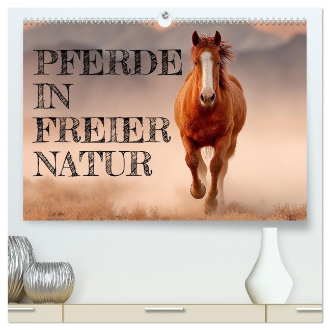 Pferde in freier Natur (hochwertiger Premium Wandkalender 2026 DIN A2 quer), Kunstdruck in Hochglanz - Mb Fotografie