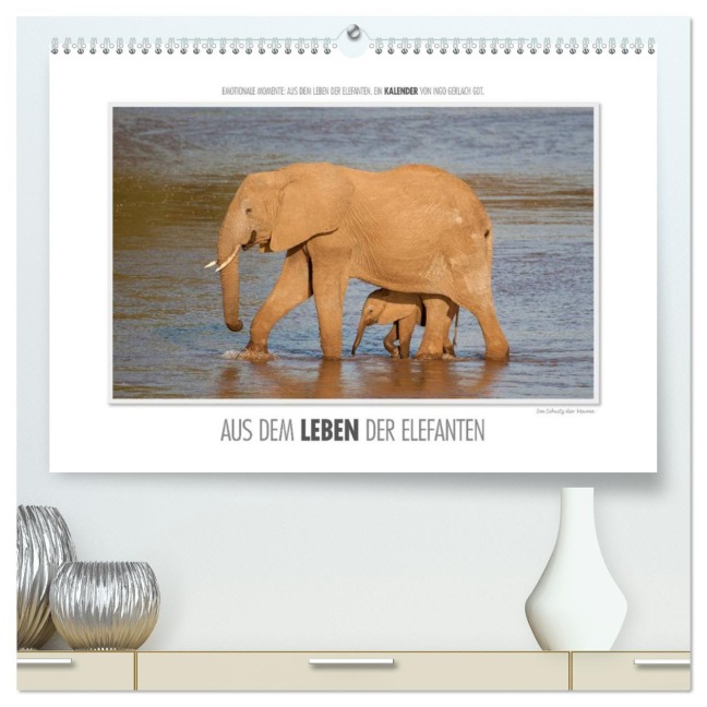 Emotionale Momente: Aus dem Leben der Elefanten. (hochwertiger Premium Wandkalender 2025 DIN A2 quer), Kunstdruck in Hochglanz - Ingo Gerlach GDT