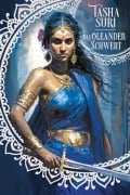 Cover-Bild zum Titel 'Das Oleander-Schwert  (Die brennenden Reiche 2)' von 'Tasha Suri'