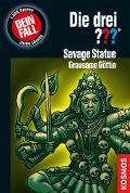 Cover-Bild zum Titel 'Die drei ??? Savage Statue - Grausame Göttin (drei Fragezeichen)' von 'M. V. Carey'