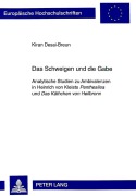 Cover-Bild zum Titel 'Das Schweigen und die Gabe' von 'Kiran Desai-Breun'