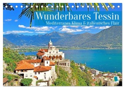 Cover-Bild zum Titel 'Wunderbares Tessin: Mediterranes Klima und italienisches Flair (Tischkalender 2026 DIN A5 quer), CALVENDO Monatskalender' von 'Calvendo Calvendo'