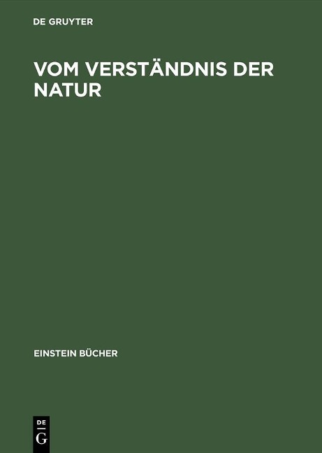 Vom Verständnis der Natur - 