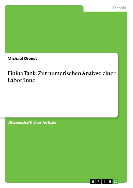 Finina Tank. Zur numerischen Analyse einer Laborfinne - Michael Dienst
