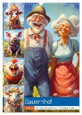 Bauernhof. Verrücktes Landleben mit lustigen Tieren (Wandkalender 2024 DIN A3 hoch), CALVENDO Monatskalender - Rose Hurley