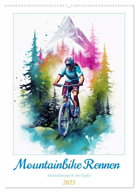 Mountainbike Rennen (Wandkalender 2025 DIN A2 hoch), CALVENDO Monatskalender - Steffen Gierok-Latniak