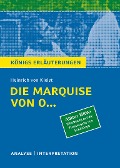 Cover-Bild zum Titel 'Die Marquise von O... von Heinrich von Kleist. Königs Erläuterungen. Nordrhein-Westfalen' von 'Heinrich von Kleist'