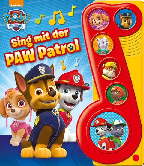Sing mit der PAW Patrol - Liederbuch mit Sound - Nickelodeon - Pappbilderbuch mit 6 Melodien - 