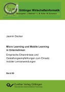 Cover-Bild zum Titel 'Micro Learning und Mobile Learning in Unternehmen' von 'Jasmin Decker'