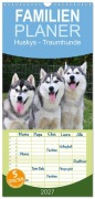Cover-Bild zum Titel 'Familienplaner 2027 - Huskys - Traumhunde mit 5 Spalten (Wandkalender, 21 x 45 cm) CALVENDO' von 'Michael Ebardt'