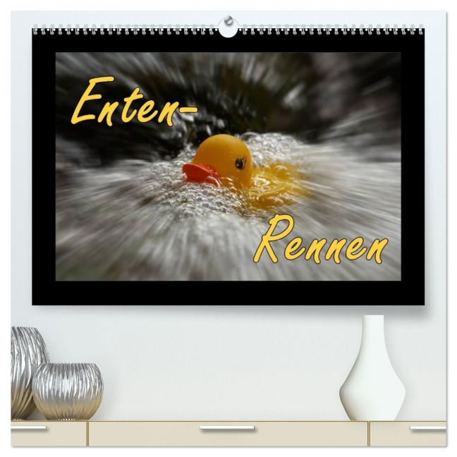 Enten-Rennen (hochwertiger Premium Wandkalender 2026 DIN A2 quer), Kunstdruck in Hochglanz - Jörg Sobottka