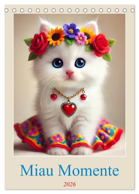Miau Momente (Tischkalender 2026 DIN A5 hoch), CALVENDO Monatskalender - Sual`M Sual`M
