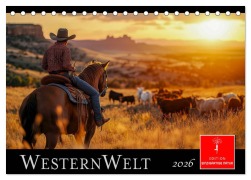 Cover-Bild zum Titel 'Westernwelt (Tischkalender 2026 DIN A5 quer), CALVENDO Monatskalender' von 'Peter Roder'