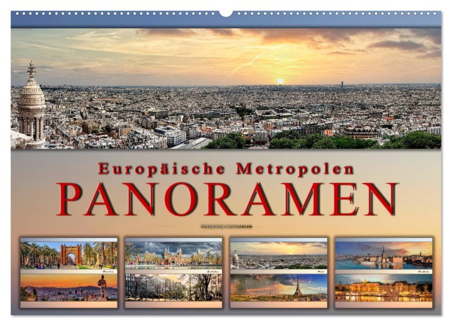 Europäische Metropolen - Panoramen (Wandkalender 2025 DIN A2 quer), CALVENDO Monatskalender - Peter Roder