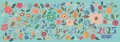 Tischquerkalender Blumenwiese 2025 - hübsches Blumendesign - 29,7 x 10,5 cm - Spiralbindung - mit viel Platz für Einträge - 