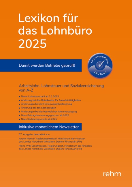 Lexikon für das Lohnbüro 2025 (E-Book EPUB) - Wolfgang Schönfeld, Jürgen Plenker, Heinz-Willi Schaffhausen
