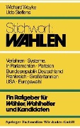 Cover-Bild zum Titel 'Stichwort: Wahlen' von 'Wichard Woyke'