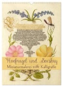 Cover-Bild zum Titel 'Hoefnagel und Bocskay - Miniaturmalerei trifft Kalligrafie (Wandkalender 2026 DIN A3 hoch), CALVENDO Monatskalender' von 'Marena Camadini Switzerland'