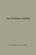 Cover-Bild zum Titel 'Das Ortsklassenverzeichnis' von 'th. Gmbh Gabler'