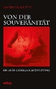 Cover-Bild zum Titel 'Von der Souveränität' von 'Joseph de Maistre'