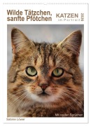 Cover-Bild zum Titel 'Wilde Tätzchen, sanfte Pfötchen (Wandkalender 2026 DIN A2 hoch), CALVENDO Monatskalender' von 'Sabine Löwer'