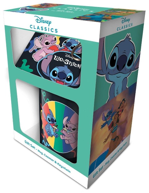 LILO & STITCH (YOU'RE MY FAVE) MUG COASTER KEYCHAIN GIFT SET - 
