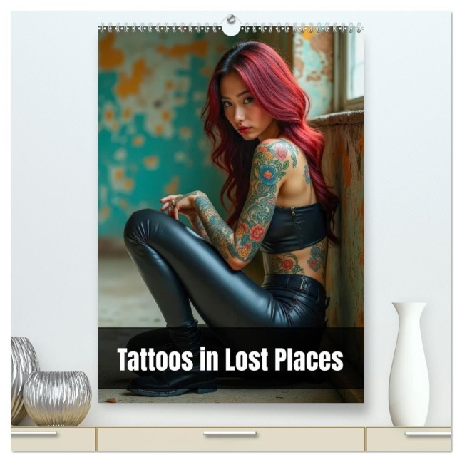 Tattoos in Lost Places (hochwertiger Premium Wandkalender 2026 DIN A2 hoch), Kunstdruck in Hochglanz - Ally Bee