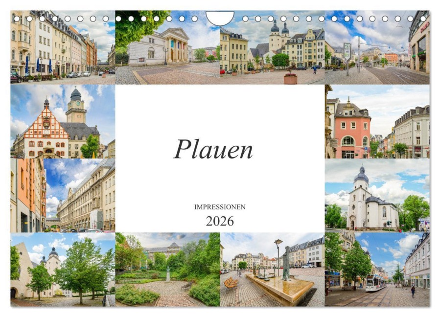 Plauen Impressionen (Wandkalender 2026 DIN A4 quer), CALVENDO Monatskalender - Dirk Meutzner