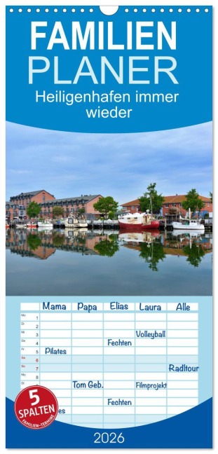 Familienplaner 2026 - Heiligenhafen immer wieder mit 5 Spalten (Wandkalender, 21 x 45 cm) CALVENDO - Renate Grobelny