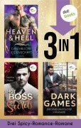 Cover-Bild zum Titel 'Heaven & Hell, Hot Boss Secrets & Dark Games' von 'Stella Cameron, Valentina Santos, Sophia Chase'