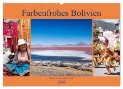 Cover-Bild zum Titel 'Farbenfrohes Bolivien (Wandkalender 2026 DIN A2 quer), CALVENDO Monatskalender' von 'Marianne Drews'