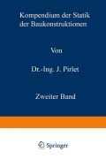 Cover-Bild zum Titel 'Kompendium der Statik der Baukonstruktionen' von 'Josef Pirlet'