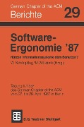 Cover-Bild zum Titel 'Software-Ergonomie '87 Nützen Informationssysteme dem Benutzer?' von ''