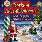 Cover-Bild zum Titel 'Borkum-Adventskalender: Quiz-Buch mit Fragen und Rätsel' von 'Schlauvento Interactive'