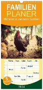 Familienplaner 2024 - Hühner in meinem Garten mit 5 Spalten (Wandkalender, 21 x 45 cm) CALVENDO - Manuela Meyer