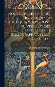 Cover-Bild zum Titel 'Nouvelles Recherches Historiques Et Critiques Sur Pétrone Suivies D'Études Littéraires Et Bibliographiques Sur Le Satyricon' von 'Joseph Éléonor Pétrequin'