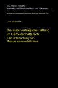 Cover-Bild zum Titel 'Die außervertragliche Haftung im Gemeinschaftsrecht' von 'Uwe Säuberlich'