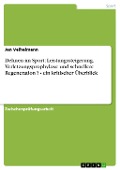 Cover-Bild zum Titel 'Dehnen im Sport: Leistungssteigerung, Verletzungsprophylaxe und schnellere Regeneration ? - ein kritischer Überblick' von 'Jan Veihelmann'