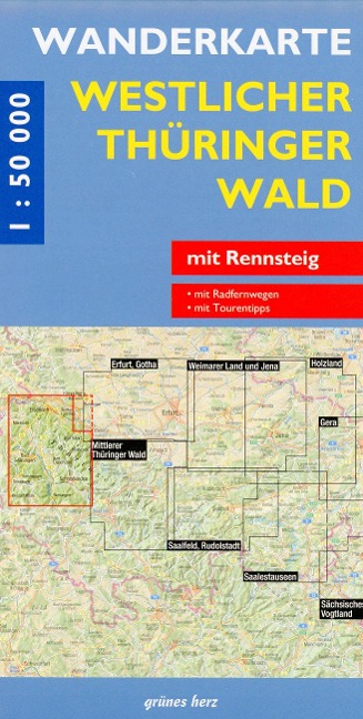 Wanderkarte Westlicher Thüringer Wald 1 : 50 000 - 