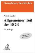 Cover-Bild zum Titel 'Allgemeiner Teil des BGB' von 'Bernd Rüthers, Astrid Stadler'