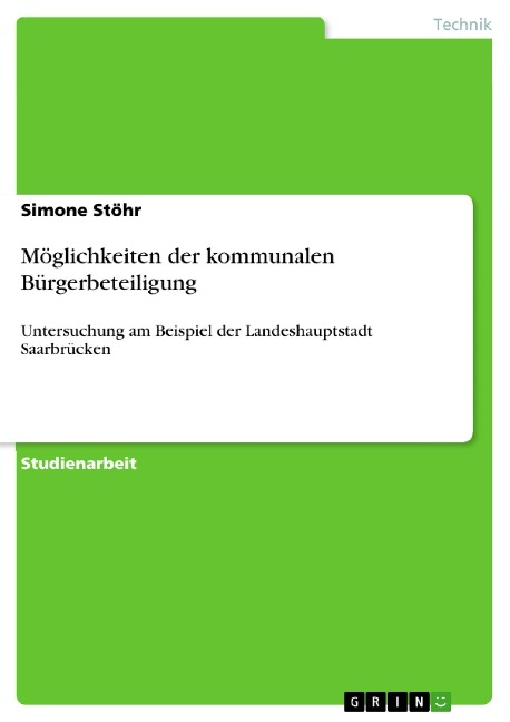 Möglichkeiten der kommunalen Bürgerbeteiligung - Simone Stöhr