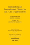 Cover-Bild zum Titel 'Schlüsseltexte des Internationalen Privatrechts des 14. bis 17. Jahrhunderts' von ''